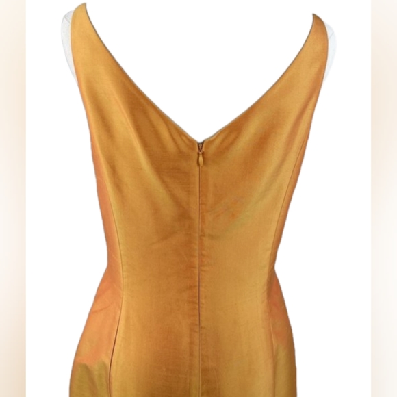 NWT Vintage Ann Taylor Silk Sheath Sleeveless Orange Dress - Picture 5 of 5